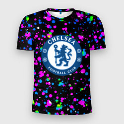 Мужская спорт-футболка Челси неоновые краски
