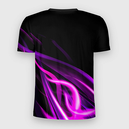 Мужская спорт-футболка Барселона неоновый огонь текстура / 3D-принт – фото 2