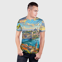Футболка спортивная мужская Сплетение эпох над Босфором, цвет: 3D-принт — фото 2