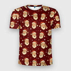 Мужская спорт-футболка Паттерн с Сантой
