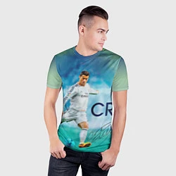 Футболка спортивная мужская CR Ronaldo, цвет: 3D-принт — фото 2