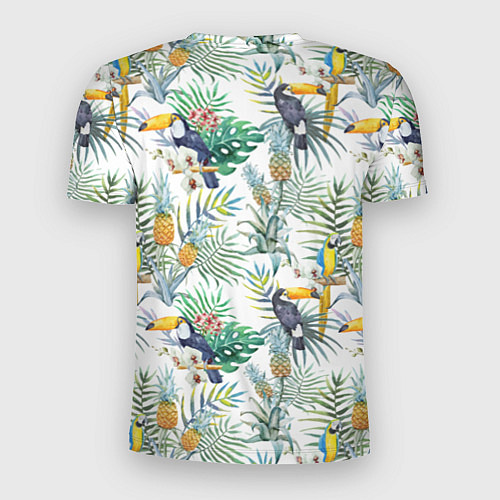 Мужская спорт-футболка Летний попугай / 3D-принт – фото 2