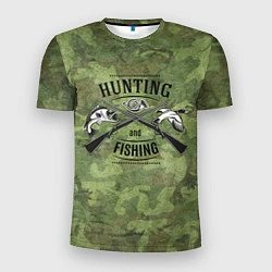 Футболка спортивная мужская Hunting & Fishing, цвет: 3D-принт