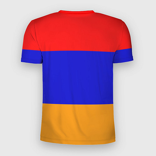 Мужская спорт-футболка Герб и флаг Армении / 3D-принт – фото 2