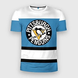 Футболка спортивная мужская Pittsburgh Penguins: White, цвет: 3D-принт