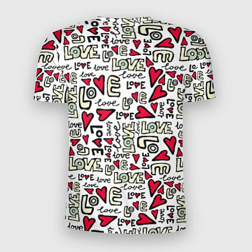 Мужская спорт-футболка Love Words / 3D-принт – фото 2