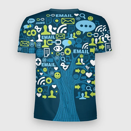 Мужская спорт-футболка Socialmedia / 3D-принт – фото 2