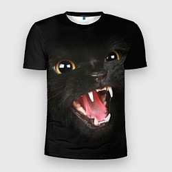 Мужская спорт-футболка Черный кот