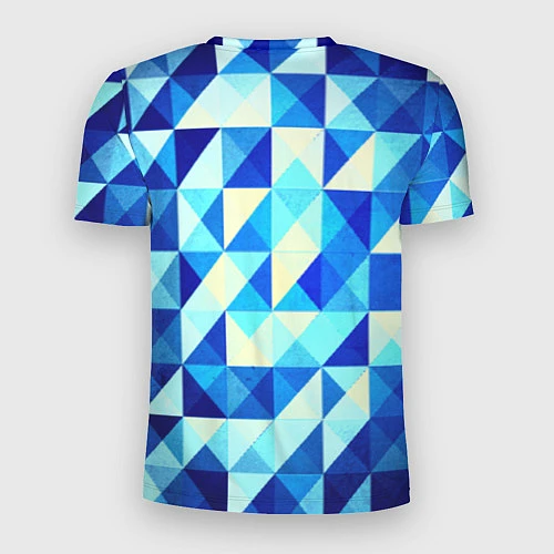 Мужская спорт-футболка Синяя геометрия / 3D-принт – фото 2