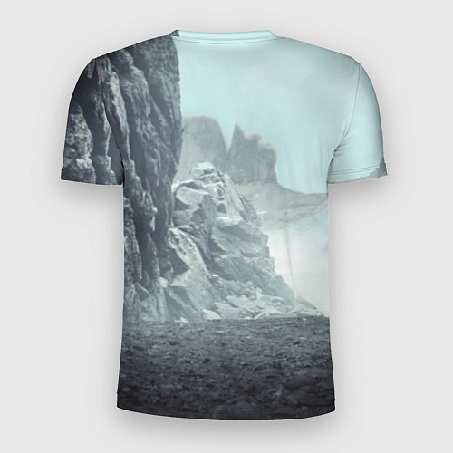 Мужская спорт-футболка Волк в горах / 3D-принт – фото 2