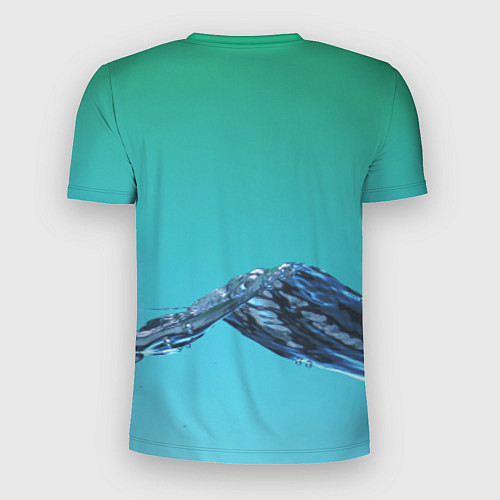Мужская спорт-футболка Зеленая вода / 3D-принт – фото 2