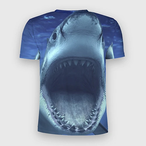 Мужская спорт-футболка Белая акула / 3D-принт – фото 2