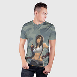 Футболка спортивная мужская Военная девушка Тифа Локхарт - Final Fantasy, цвет: 3D-принт — фото 2