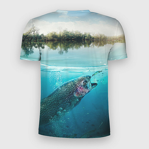 Мужская спорт-футболка Рыбалка на спиннинг / 3D-принт – фото 2