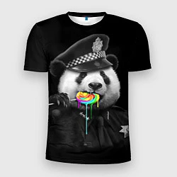 Мужская спорт-футболка Панда с карамелью