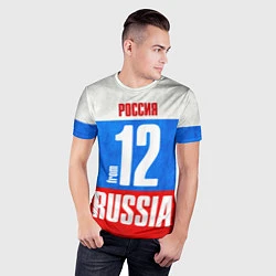 Футболка спортивная мужская Russia: from 12, цвет: 3D-принт — фото 2
