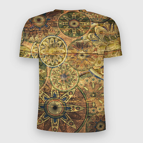 Мужская спорт-футболка Этнический орнамент на досках / 3D-принт – фото 2