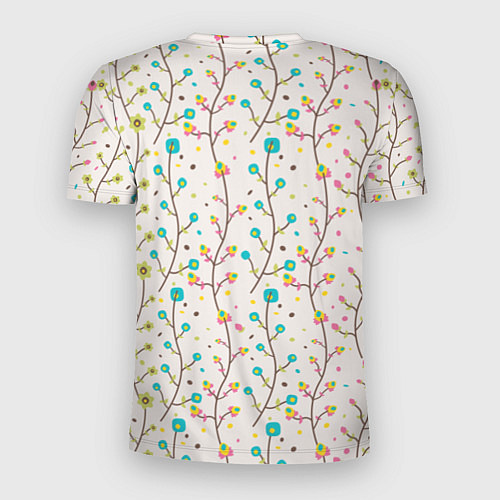 Мужская спорт-футболка Цветочные лианы / 3D-принт – фото 2