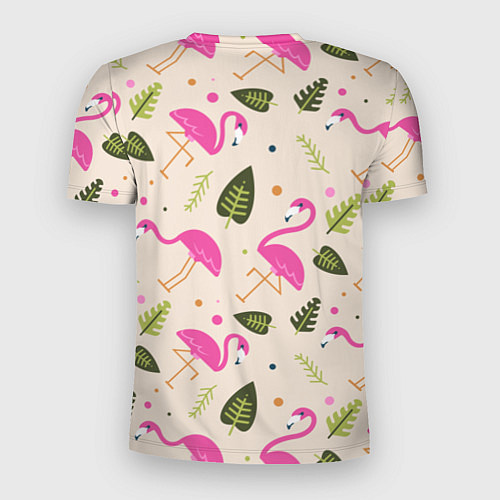 Мужская спорт-футболка Нежный фламинго / 3D-принт – фото 2