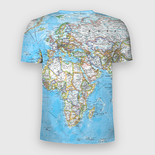 Мужская спорт-футболка Карта мира - политическая / 3D-принт – фото 2