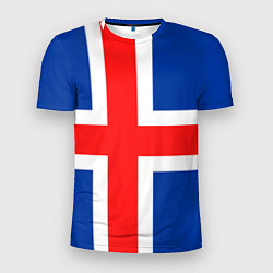 Футболка спортивная мужская Исландия, цвет: 3D-принт