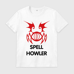 Футболка хлопковая мужская Dark Elf Mage - Spell Howler, цвет: белый