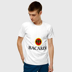 Футболка хлопковая мужская Bacardi, цвет: белый — фото 2
