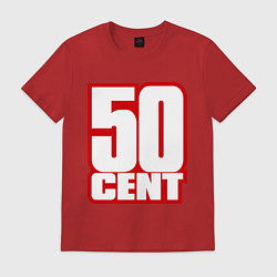Футболка хлопковая мужская 50 cent, цвет: красный
