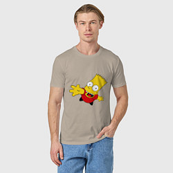 Футболка хлопковая мужская Simpsons 8, цвет: миндальный — фото 2
