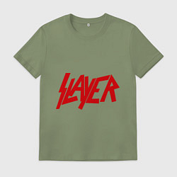 Футболка хлопковая мужская Slayer, цвет: авокадо