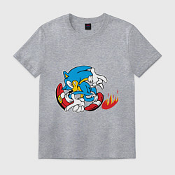 Футболка хлопковая мужская Sonic, цвет: меланж