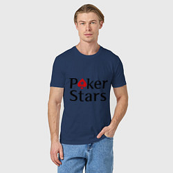 Футболка хлопковая мужская Poker Stars, цвет: тёмно-синий — фото 2