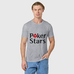 Футболка хлопковая мужская Poker Stars, цвет: меланж — фото 2