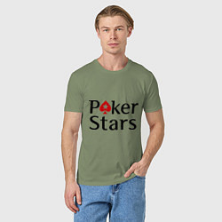 Футболка хлопковая мужская Poker Stars, цвет: авокадо — фото 2