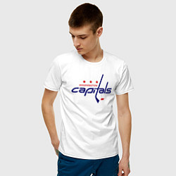 Футболка хлопковая мужская Washington Capitals, цвет: белый — фото 2