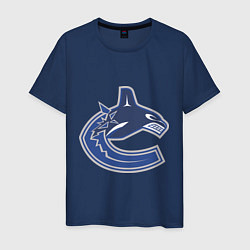 Футболка хлопковая мужская Vancouver Canucks, цвет: тёмно-синий