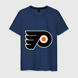 Футболка хлопковая мужская Philadelphia Flyers, цвет: тёмно-синий