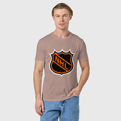 Футболка хлопковая мужская NHL, цвет: пыльно-розовый — фото 2