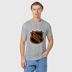 Футболка хлопковая мужская NHL, цвет: меланж — фото 2