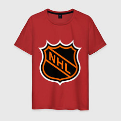 Футболка хлопковая мужская NHL, цвет: красный