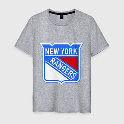 Футболка хлопковая мужская New York Rangers, цвет: меланж