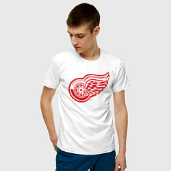 Футболка хлопковая мужская Detroit Red Wings, цвет: белый — фото 2