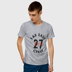 Футболка хлопковая мужская Far East 27 Crew, цвет: меланж — фото 2