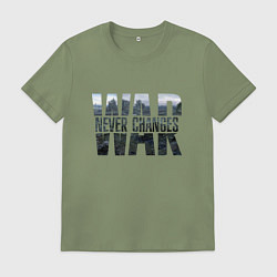 Футболка хлопковая мужская War never changes, цвет: авокадо