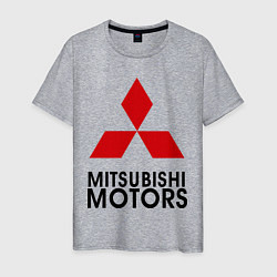 Футболка хлопковая мужская Mitsubishi цвета меланж — фото 1