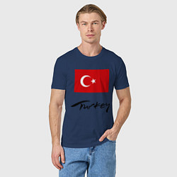 Футболка хлопковая мужская Turkey, цвет: тёмно-синий — фото 2