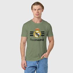 Футболка хлопковая мужская Real Madrid Lines, цвет: авокадо — фото 2