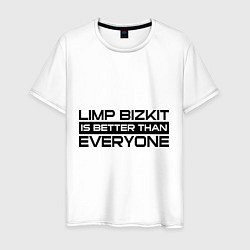 Футболка хлопковая мужская Limp Bizkit: Everyone, цвет: белый
