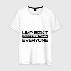 Футболка хлопковая мужская Limp Bizkit: Everyone, цвет: белый