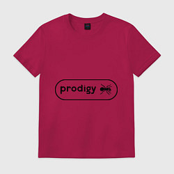 Футболка хлопковая мужская Prodigy лого с муравьем, цвет: маджента